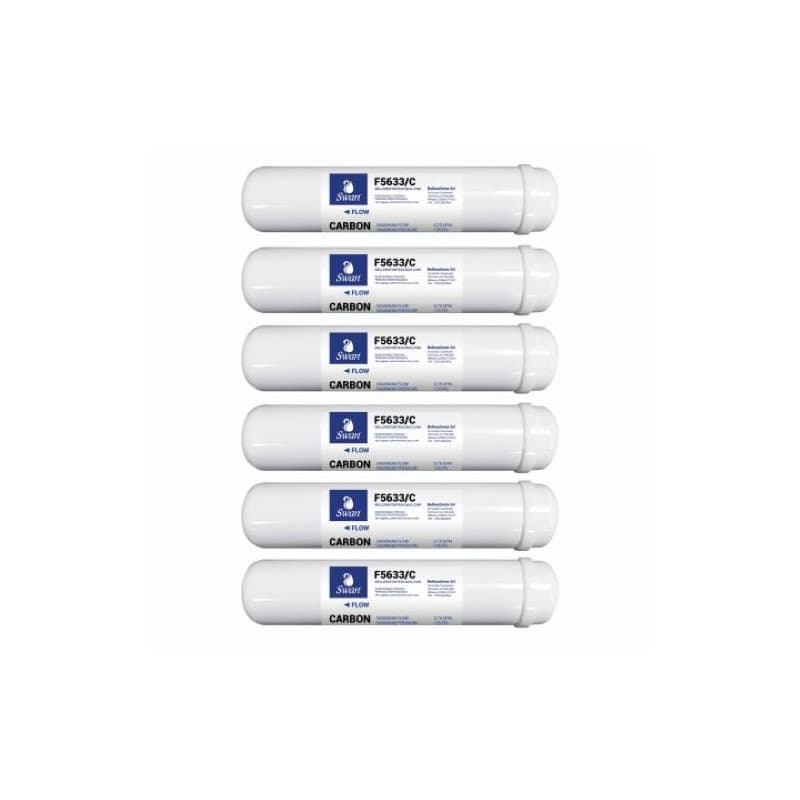 Scatola 6 filtri in linea Swan carbone
