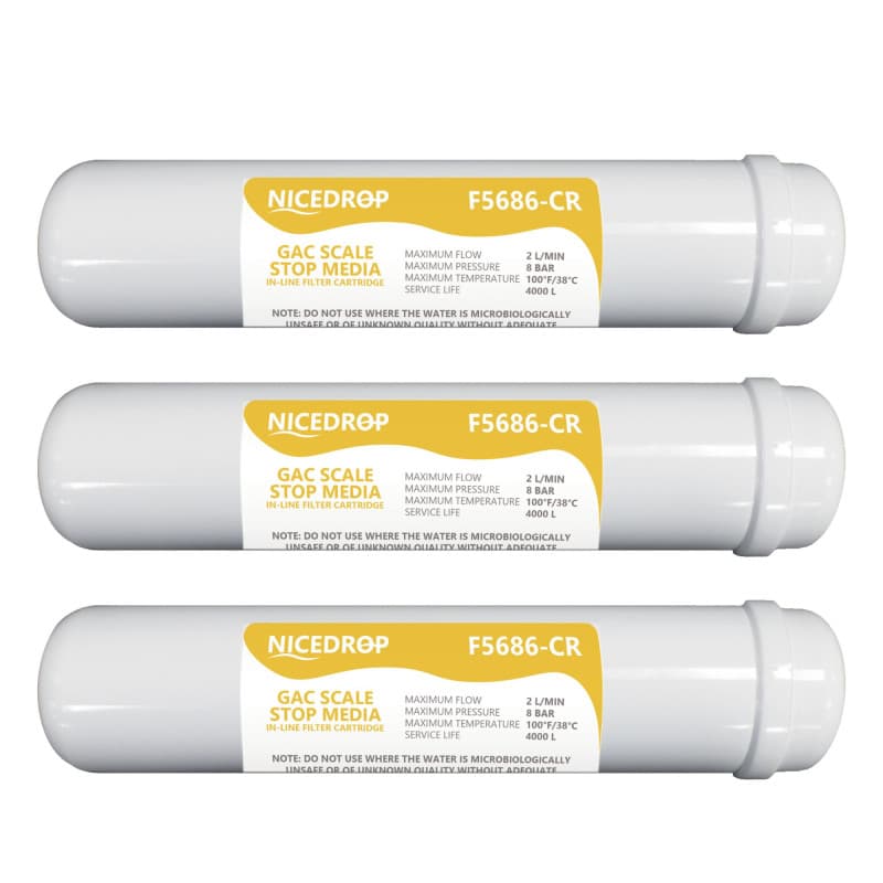NICEDROP Filtro in Linea 12" Carbone + Resine-3PZ
