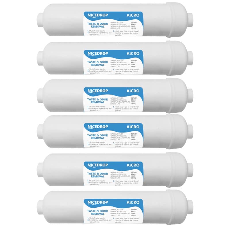 NICEDROP Filtro in Linea per Impianti ad Osmosi-6PZ