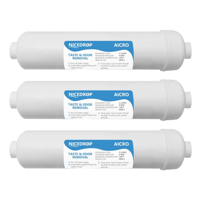 NICEDROP Filtro in Linea per Impianti ad Osmosi-3PZ