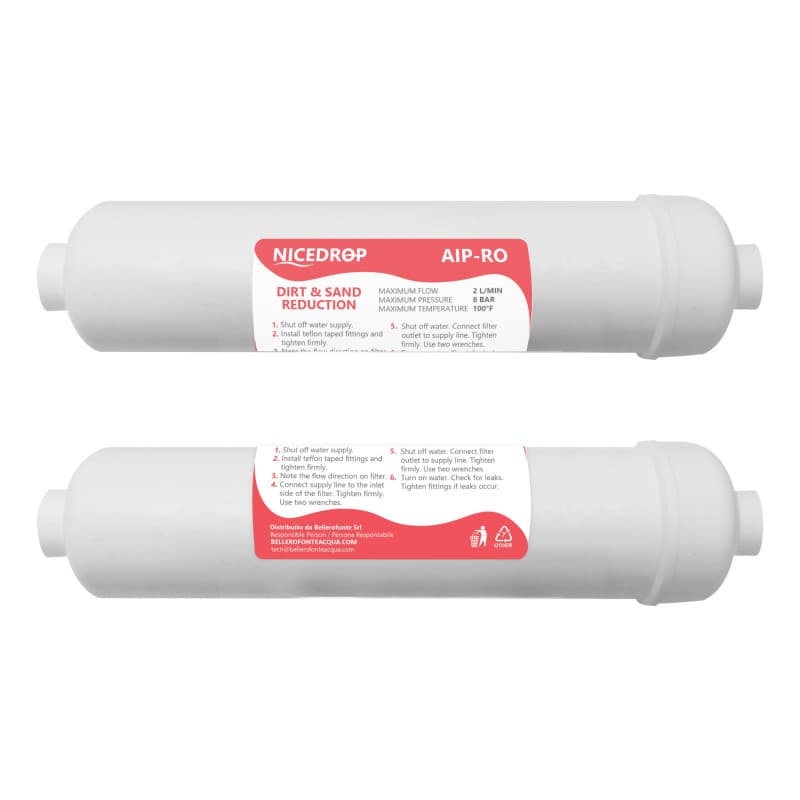 NICEDROP Filtro in Linea per Impianti ad Osmosi 2PZ