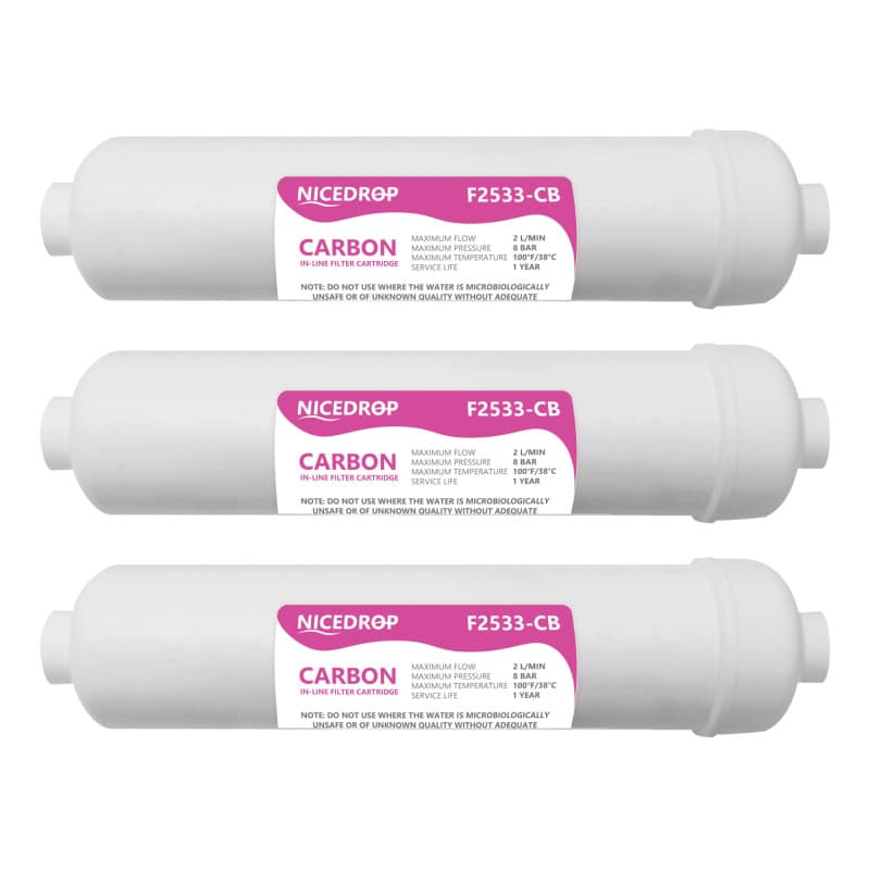 NICEDROP Filtro in Linea 10" Carbon Block 3PZ