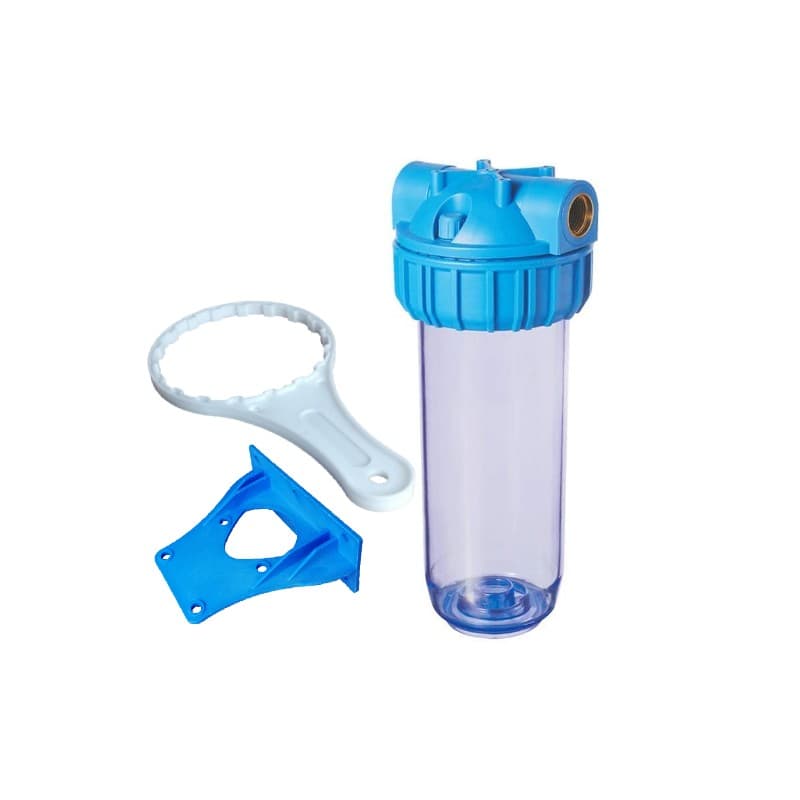 Contenitore tazza porta filtro 10" trasparente ottonata