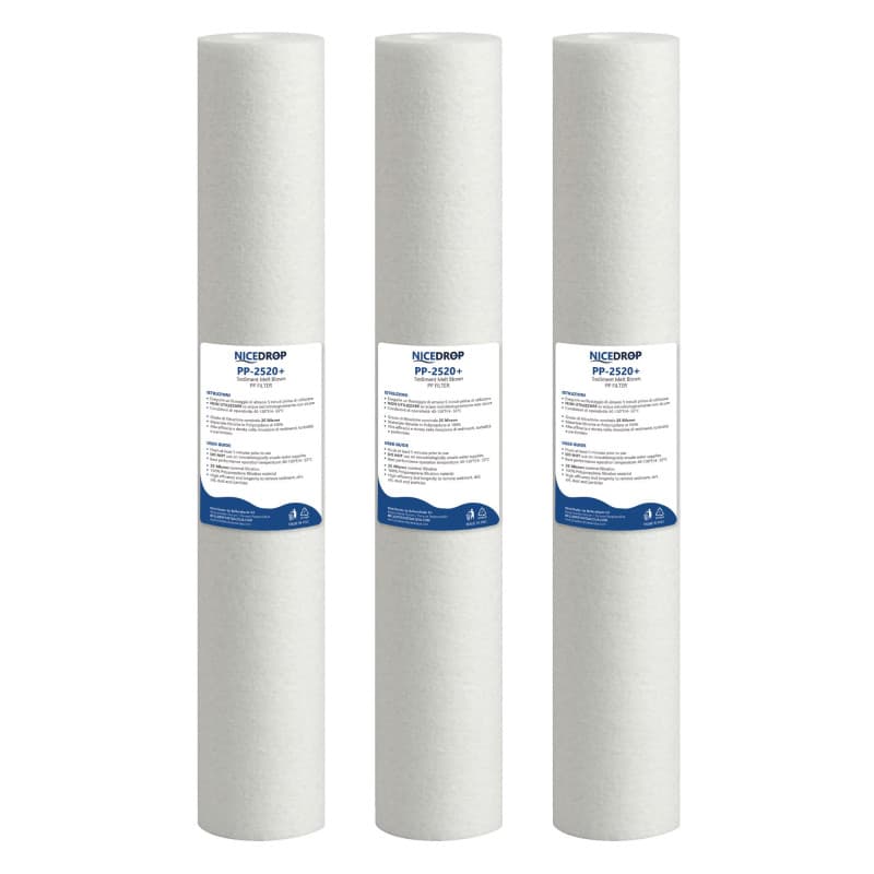 NICEDROP Filtro Sedimenti 20 Pollici 25 Micron 3PZ