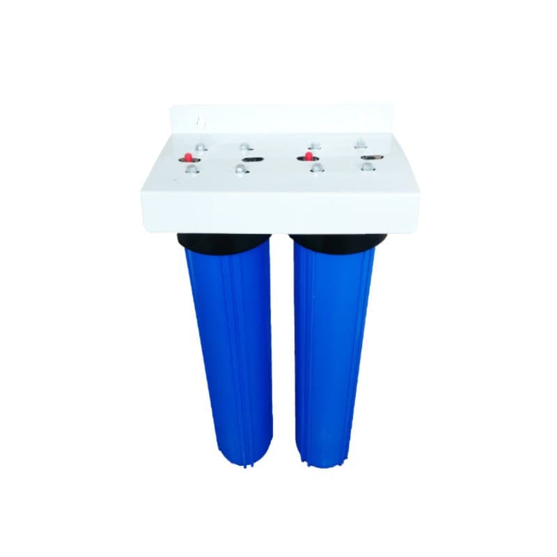 Batteria twin contenitore tazza porta filtro 20" big blue